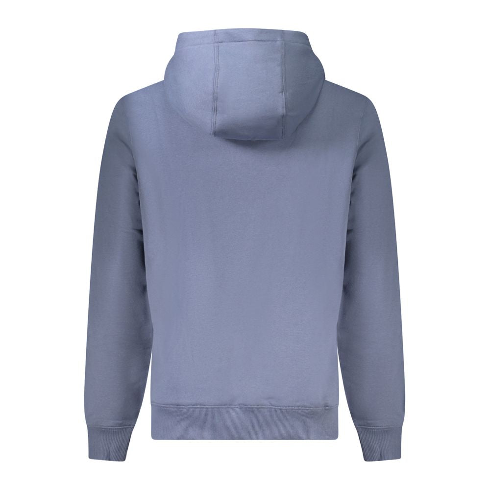 Sweatshirt Hoodie by Tommy Hilfiger for men in cotton polyester blue features an dramatic silhouette, showcasing a sophisticated hooded neckline and dramatic for a refined, modern aesthetic.