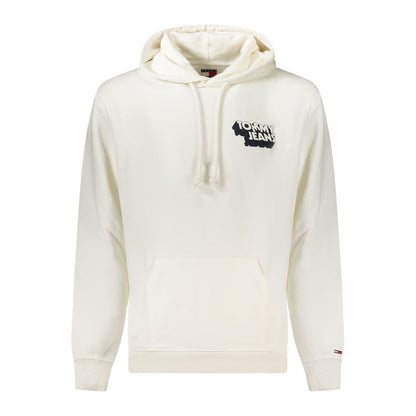 Hooded Sweatshirt Hoodie by Tommy Hilfiger for men in cotton white & print features a slouchy chic silhouette, detailed with a slouchy chic and a signature hooded neckline for an elevated aesthetic.