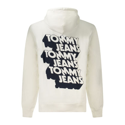 Hooded Sweatshirt Hoodie by Tommy Hilfiger for men in cotton white & print features an dramatic silhouette, showcasing a sophisticated hooded neckline and dramatic for a refined, modern aesthetic.