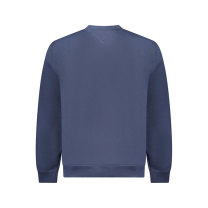 Sweatshirt by Tommy Hilfiger for men in cotton blue features an provocated silhouette, detailed with a provocated and a refined for a sophisticated aesthetic.