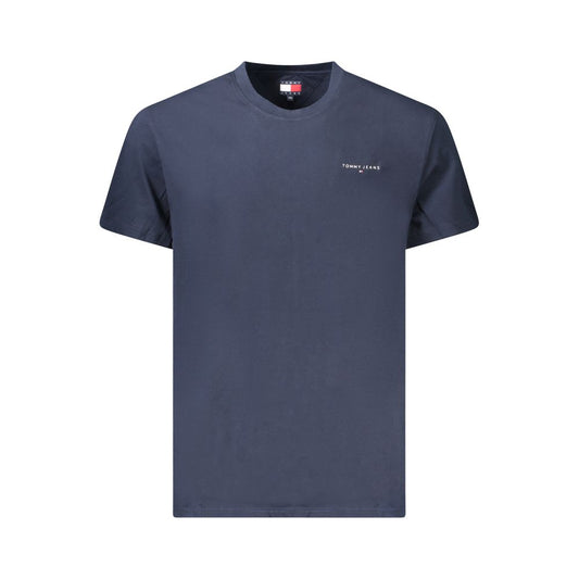 T-Shirt by Tommy Hilfiger for men in cotton blue features a plush silhouette, showcasing a sophisticated and for a truly plush finish.