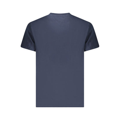 T-Shirt by Tommy Hilfiger for men in cotton blue & print features a plush silhouette, showcasing a sophisticated and for a truly plush finish.
