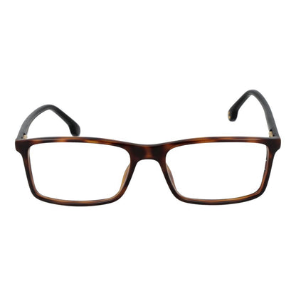 Eyeglasses Frames by Carrera for unisex in polyester & polyurethane brown features an refined silhouette, showcasing the refined brown coloured frame and sophisticated full-frame frame design.