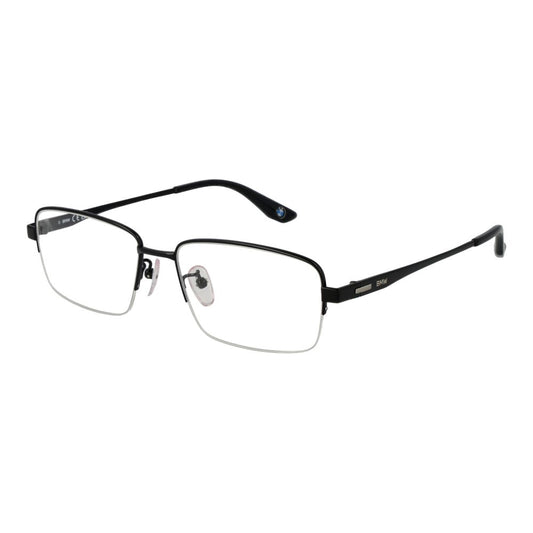 Eyeglasses Frames by BMW for men in black showcases a reflective silhouette, artfully incorporating a sophisticated black coloured frame with a distinct half-frame frame design.