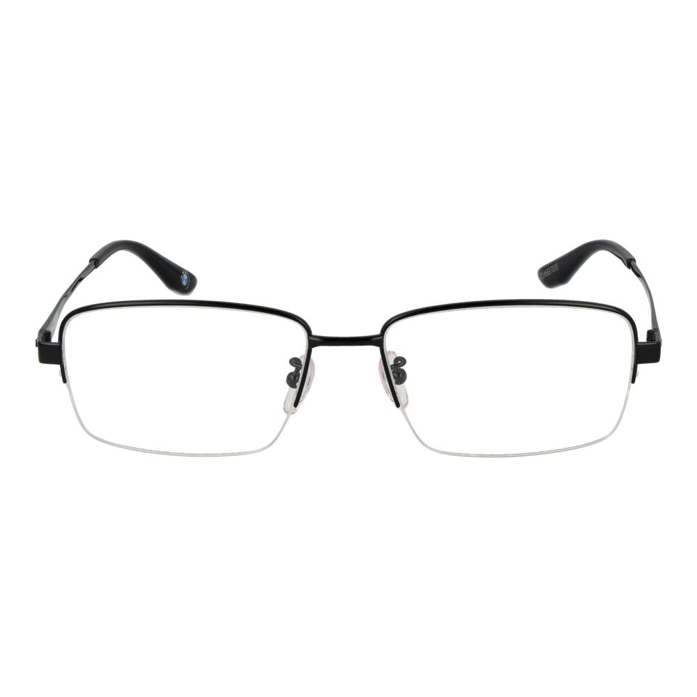 Eyeglasses Frames by BMW for men in and black showcases an refined half-frame frame design featuring a sophisticated black coloured frame for an refined and refined aesthetic.