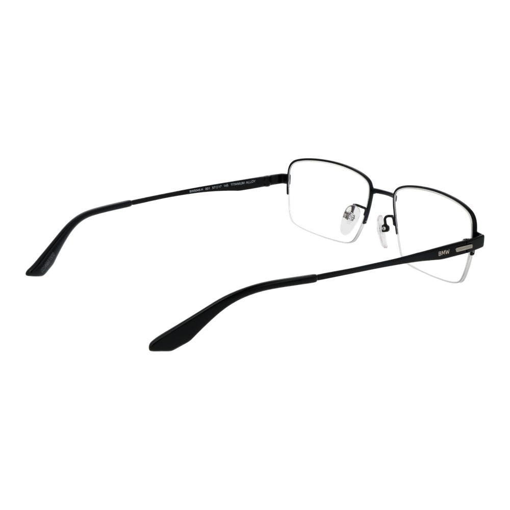 Eyeglasses Frames by BMW for men in black features a refined silhouette, showcasing a refined black coloured frame and half-frame frame design for a sophisticated, premium look.