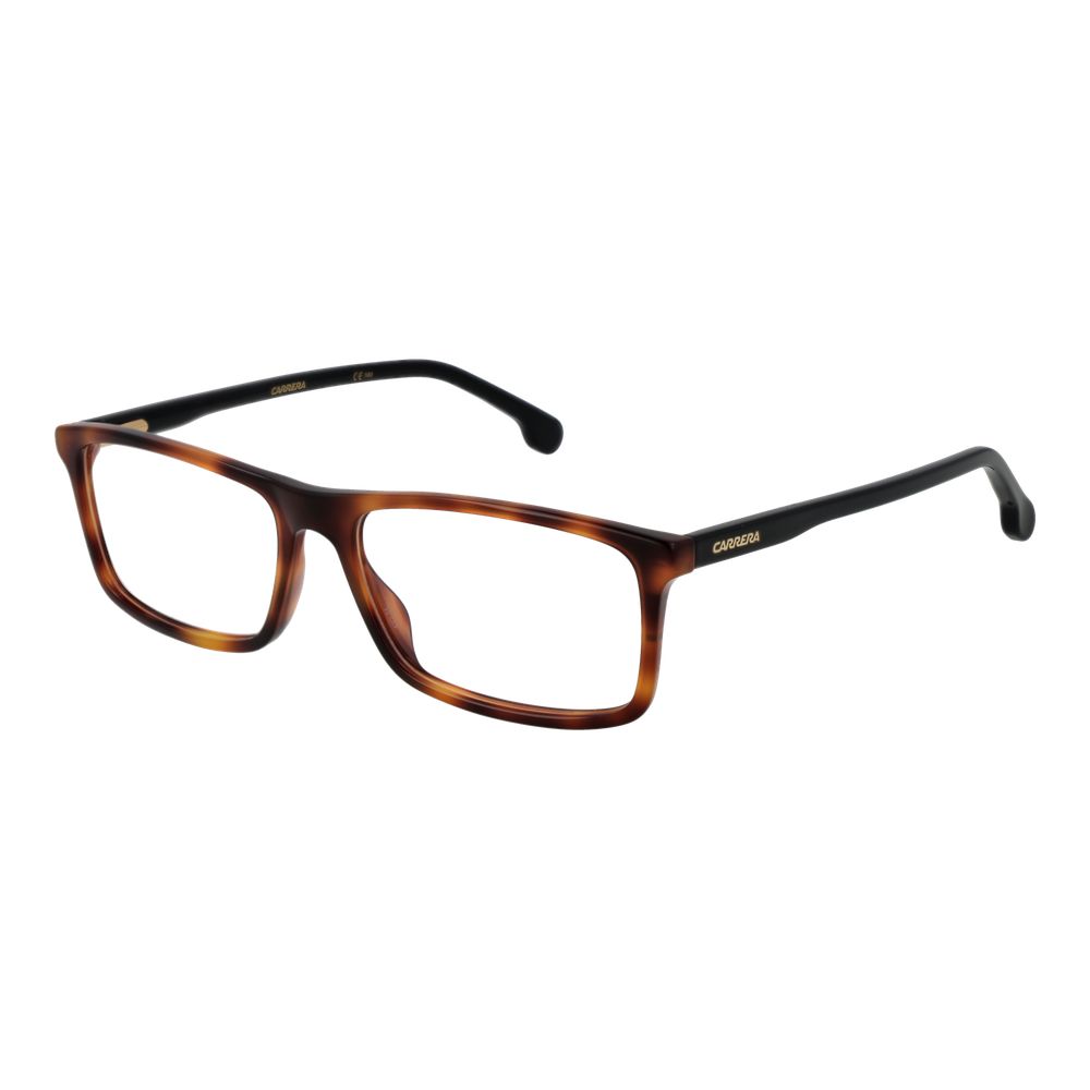 Eyeglasses Frames by Carrera for men in plastic brown features an refined silhouette, showcasing the refined brown coloured frame and sophisticated full-frame frame design.