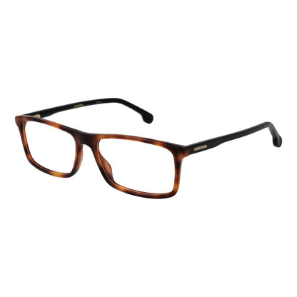 Eyeglasses Frames by Carrera for men in plastic brown features an refined silhouette, showcasing the refined brown coloured frame and sophisticated full-frame frame design.