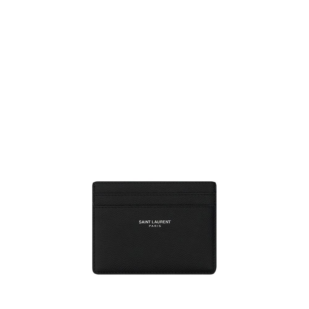Cardholder Wallet by Saint Laurent for men in bos taurus calf leather black presents a streamlined silhouette, showcasing the sophisticated design of the De Poudre Bos Taurus Calf Leather Cardholder Wallet collection with functional card-organization.