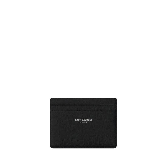 Cardholder Wallet by Saint Laurent for men in bos taurus calf leather black presents a streamlined silhouette, showcasing the sophisticated design of the De Poudre Bos Taurus Calf Leather Cardholder Wallet collection with functional card-organization.