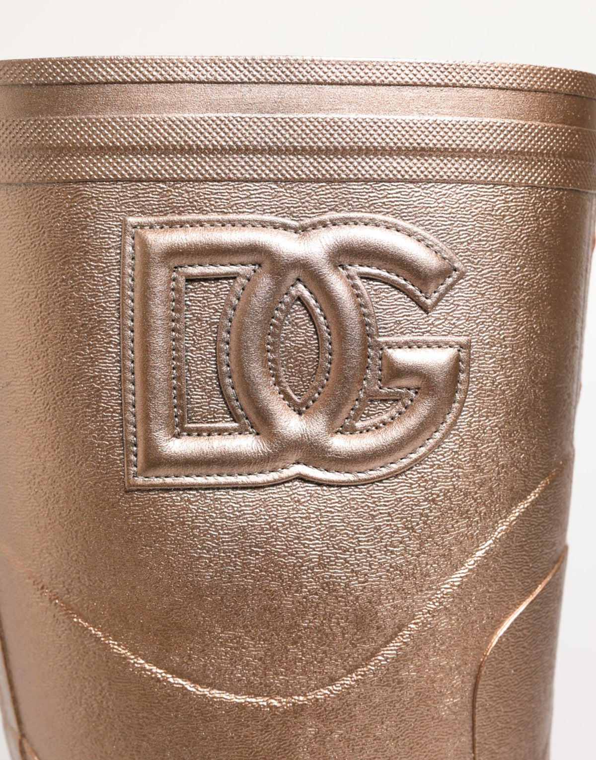 Dolce & Gabbana Women's Rubber Rain Boots - Rose Gold