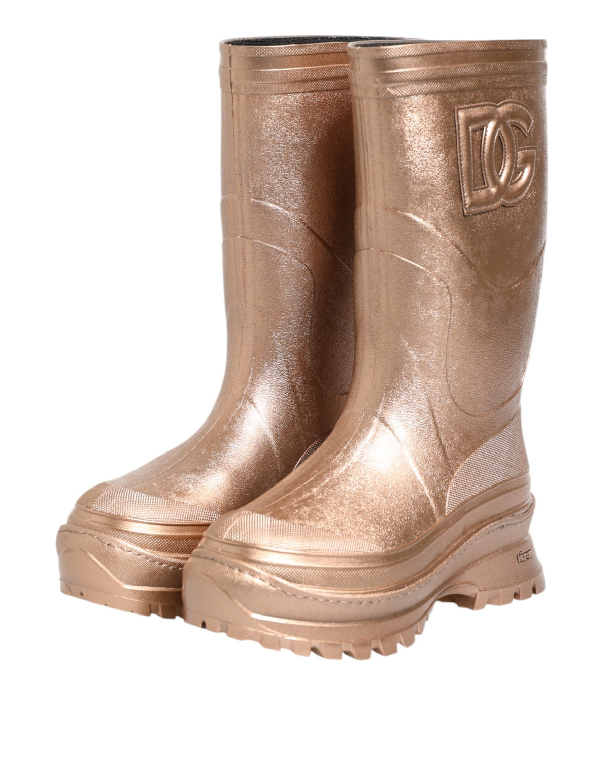 Dolce & Gabbana Women's Rubber Rain Boots - Rose Gold
