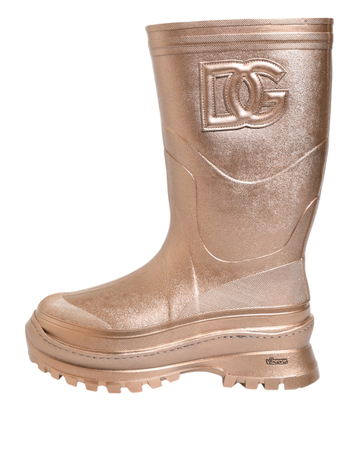 Dolce & Gabbana Women's Rubber Rain Boots - Rose Gold