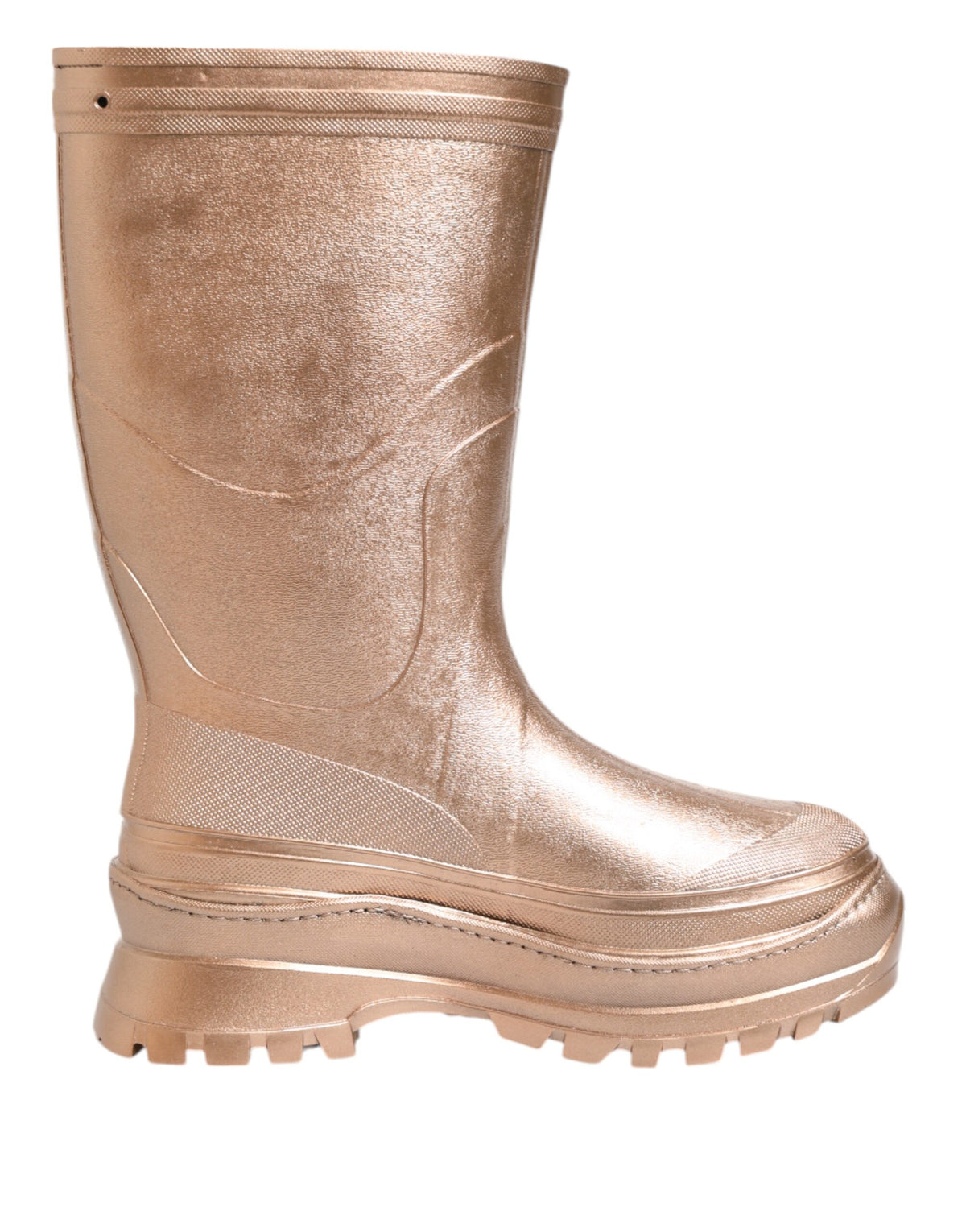 Dolce & Gabbana Women's Rubber Rain Boots - Rose Gold
