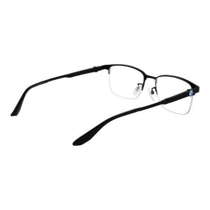 Eyeglasses Frames by BMW for men in titanium black showcases a reflective silhouette, artfully incorporating a sophisticated black coloured frame with a distinct half-frame frame design.