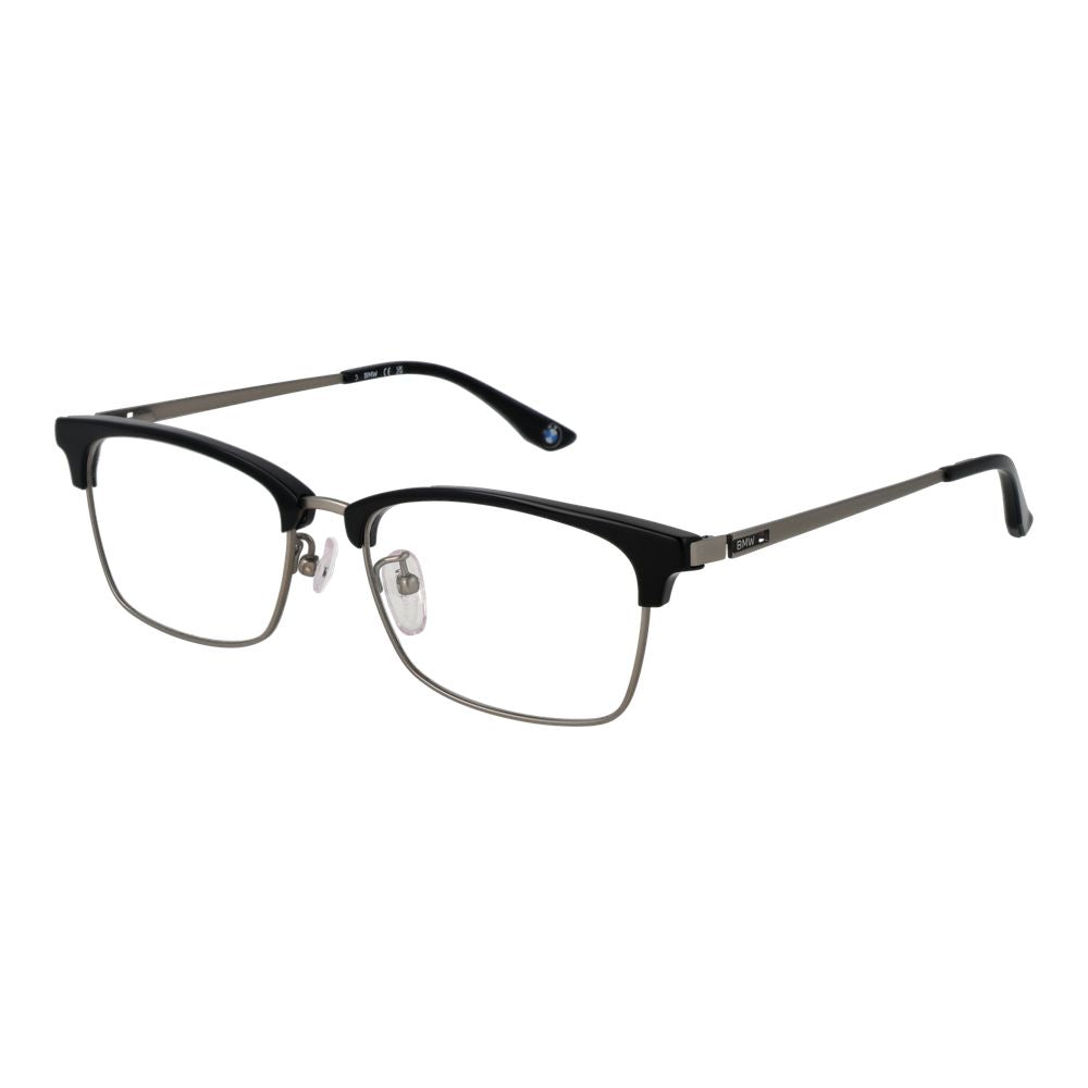 Eyeglasses Frames by BMW for men in titanium black features a refined silhouette, showcasing a refined black coloured frame and full-frame frame design for a sophisticated, premium look.