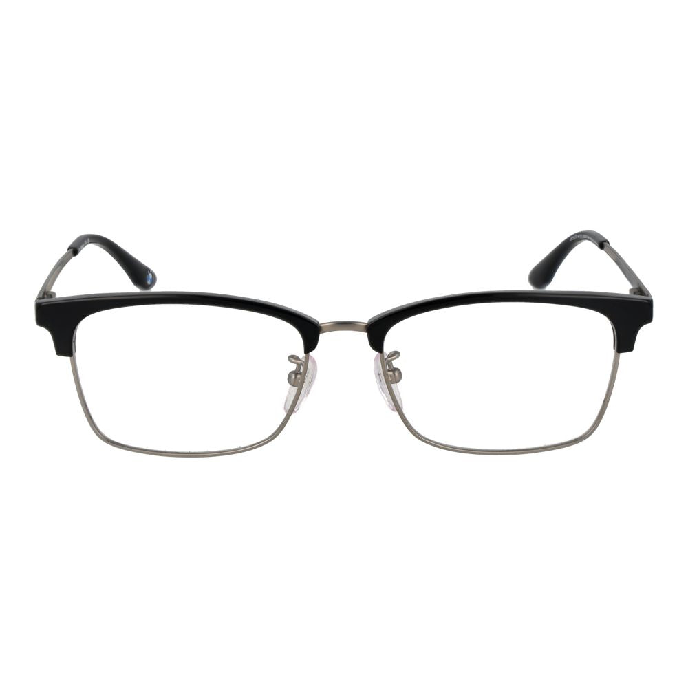 Eyeglasses Frames by BMW for men in titanium black features an refined silhouette, showcasing a sophisticated black coloured frame and refined full-frame frame design for a refined look.