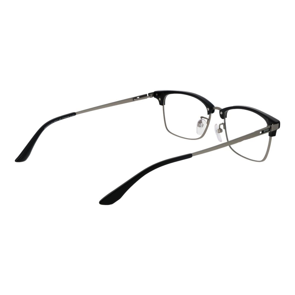 Eyeglasses Frames by BMW for men in titanium black features an refined silhouette, showcasing the refined black coloured frame and sophisticated full-frame frame design.