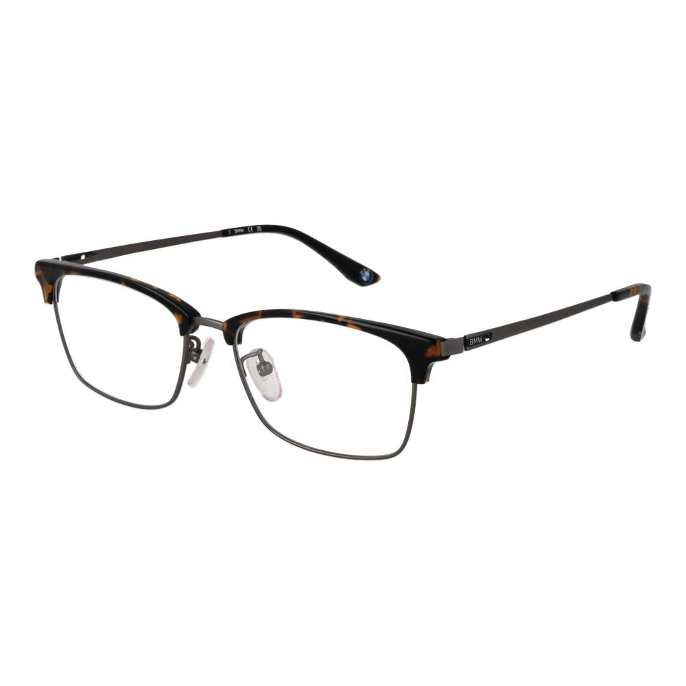 Eyeglasses Frames by BMW for men in titanium brown showcases a reflective silhouette, artfully incorporating a sophisticated brown coloured frame with a distinct full-frame frame design.