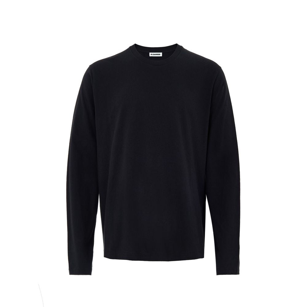 Dress by Jil Sander for unisex in cashmere cotton blend black features an magnificent silhouette, artfully detailed with a magnificent and long-sleeve that flows into an magnificent .