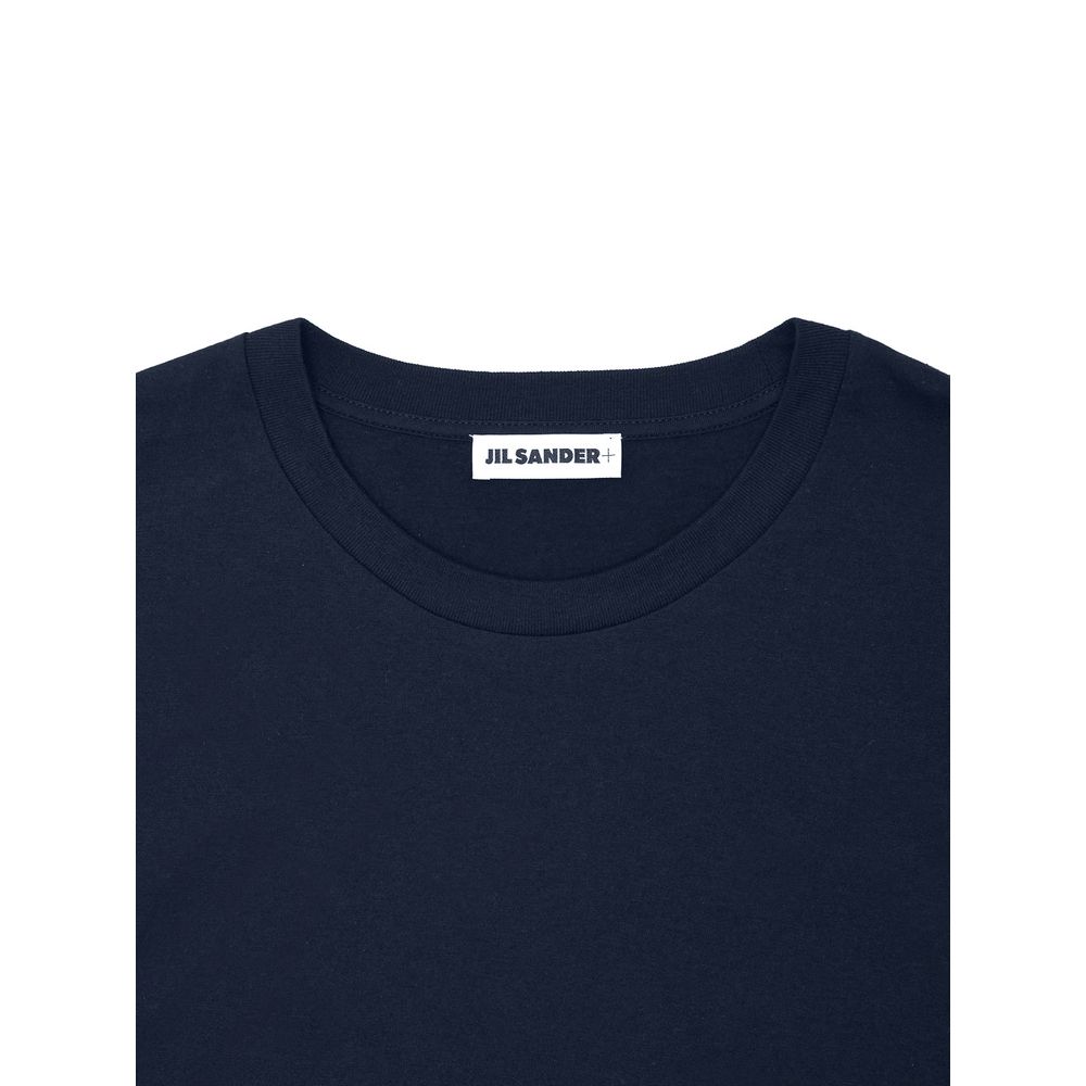 Dress by Jil Sander for unisex in cashmere cotton blend blue features an magnificent silhouette, artfully detailed with a magnificent and that flows into an magnificent .