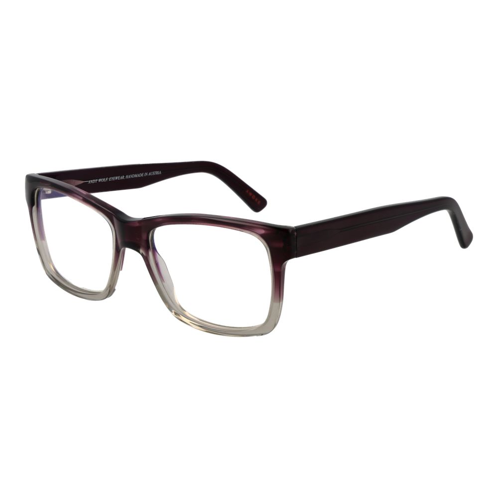Eyeglasses Frames by Andy Wolf for unisex in acetate purple features an refined silhouette, showcasing a sophisticated purple coloured frame and refined full-frame frame design for a refined look.