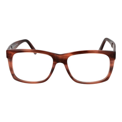 Eyeglasses Frames by Andy Wolf for unisex in acetate brown features an refined silhouette, showcasing the refined brown coloured frame and sophisticated full-frame frame design.