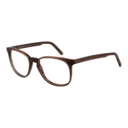 Eyeglasses Frames by Andy Wolf for unisex in acetate brown features an refined silhouette, showcasing the refined brown coloured frame and sophisticated full-frame frame design.