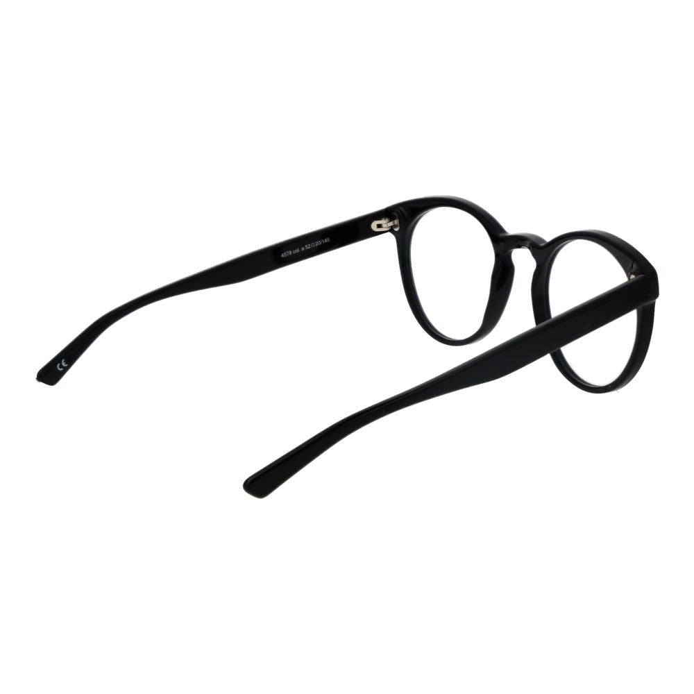 Eyeglasses Frames by Andy Wolf for unisex in black showcases a reflective silhouette, artfully incorporating a sophisticated black coloured frame with a distinct full-frame frame design.