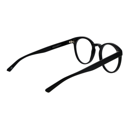 Eyeglasses Frames by Andy Wolf for unisex in black showcases a reflective silhouette, artfully incorporating a sophisticated black coloured frame with a distinct full-frame frame design.