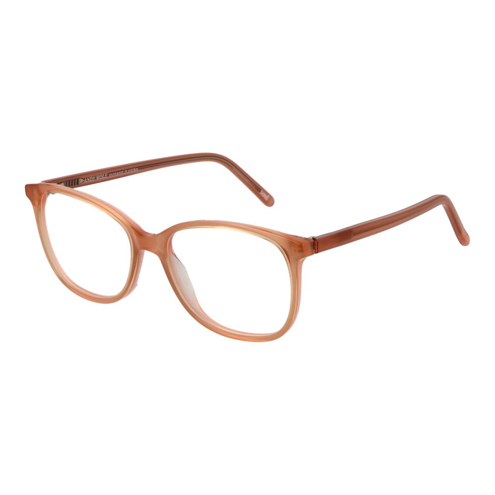 Eyeglasses Frames by Andy Wolf for unisex in acetate pink features an refined silhouette, showcasing a sophisticated rose coloured frame and refined full-frame frame design for a refined look.