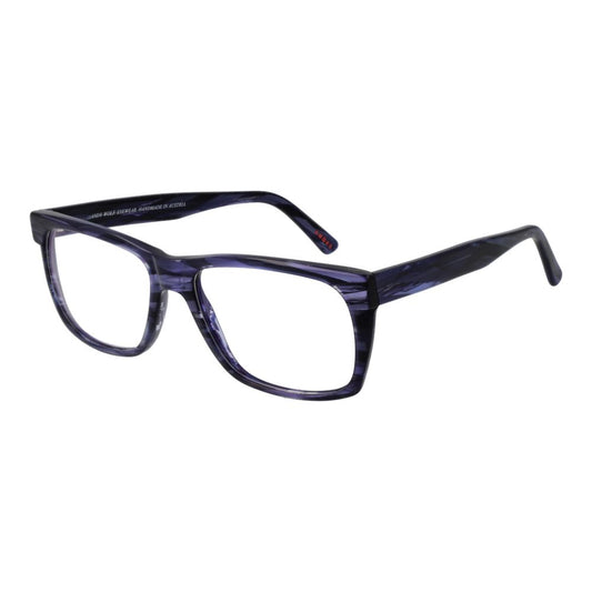 Eyeglasses Frames by Andy Wolf for unisex in acetate and blue showcases an refined full-frame frame design featuring a sophisticated blue coloured frame for an refined and refined aesthetic.