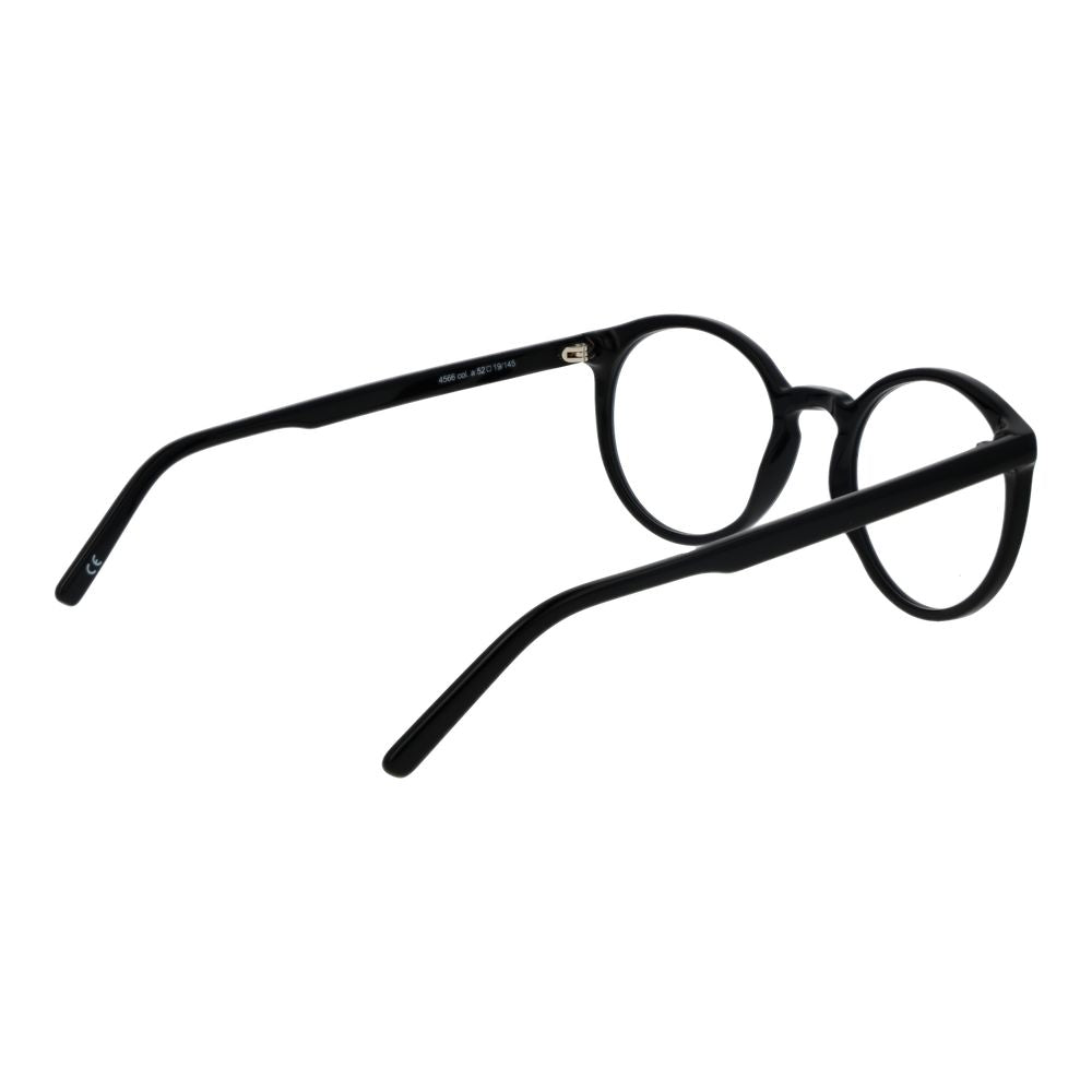 Eyeglasses Frames by Andy Wolf for unisex in acetate black showcases a reflective silhouette, artfully incorporating a sophisticated black coloured frame with a distinct full-frame frame design.