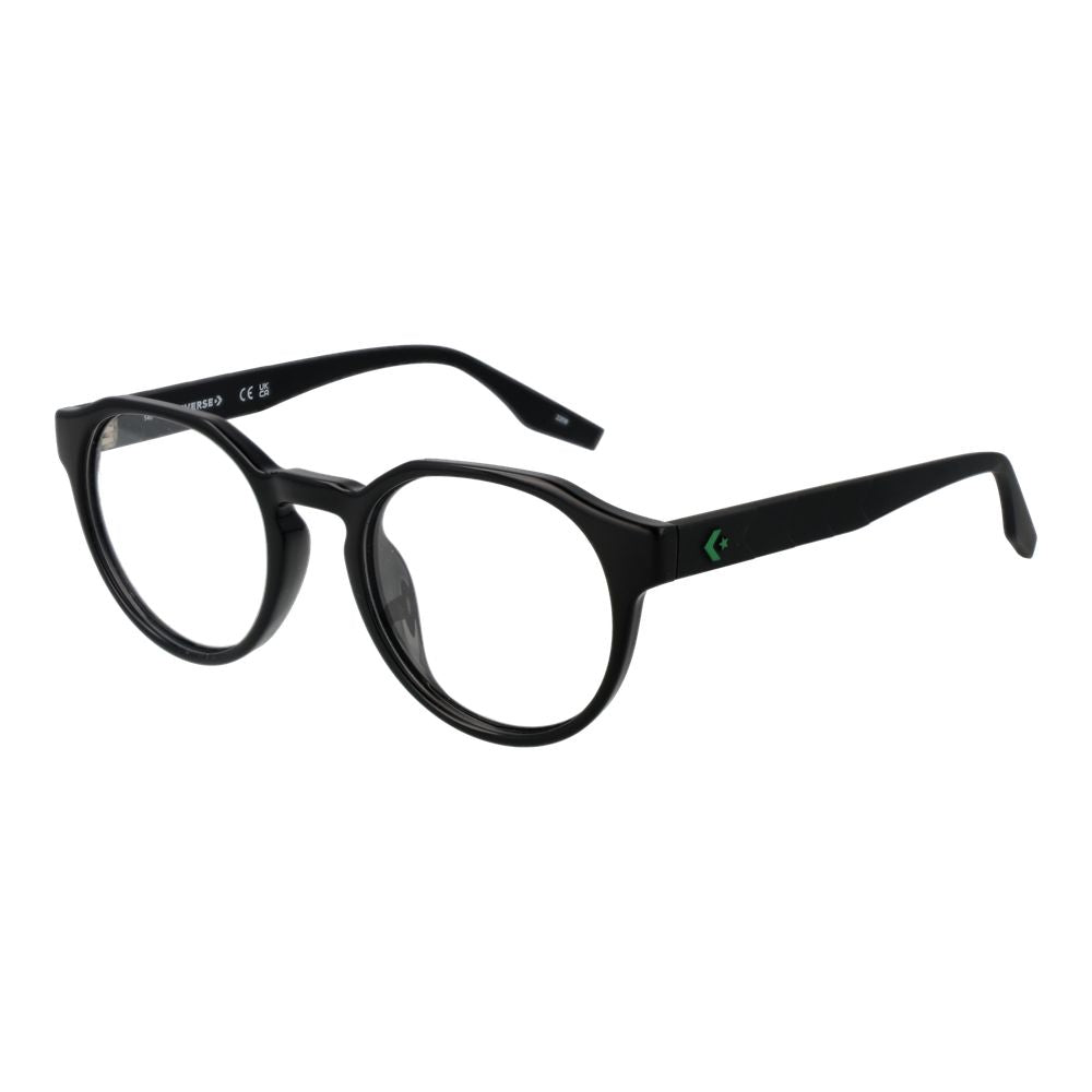 Eyeglasses Frames by Converse for unisex in plastic black features an refined silhouette, showcasing a sophisticated black coloured frame and refined full-frame frame design for a refined look.