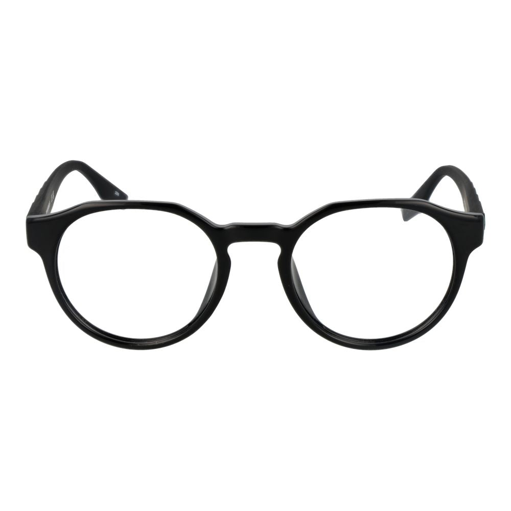 Eyeglasses Frames by Converse for unisex in plastic black showcases a reflective silhouette, artfully incorporating a sophisticated black coloured frame with a distinct full-frame frame design.