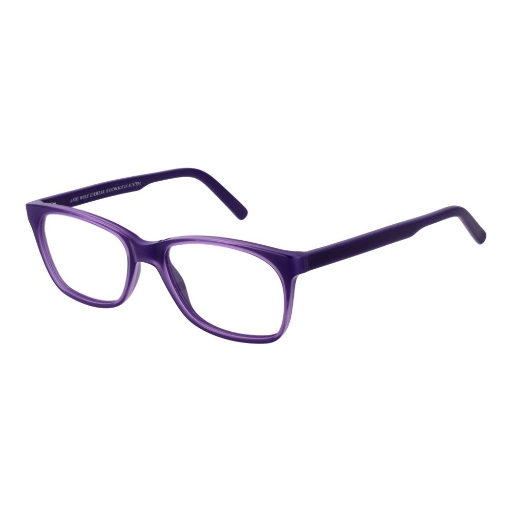 Eyeglasses Frames by Andy Wolf for unisex in acetate purple features an refined silhouette, showcasing the refined purple coloured frame and sophisticated full-frame frame design.