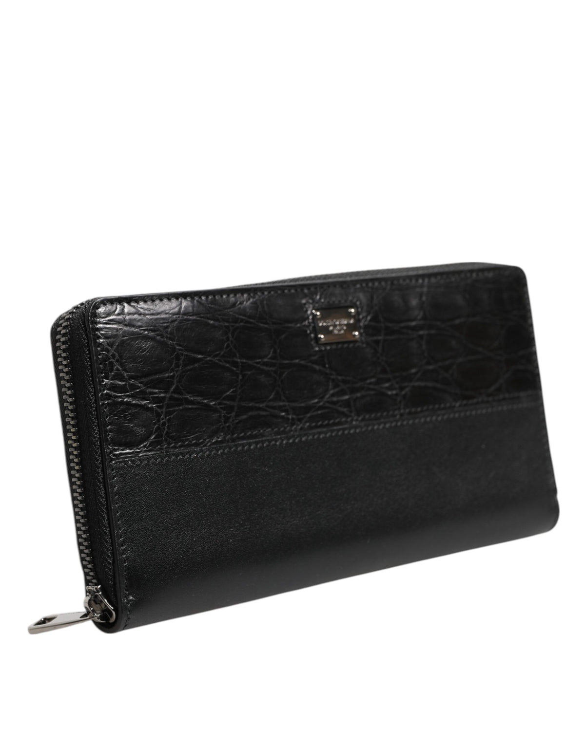 Dolce & Gabbana Caiman Calf Leather Cardholder Wallet - Black