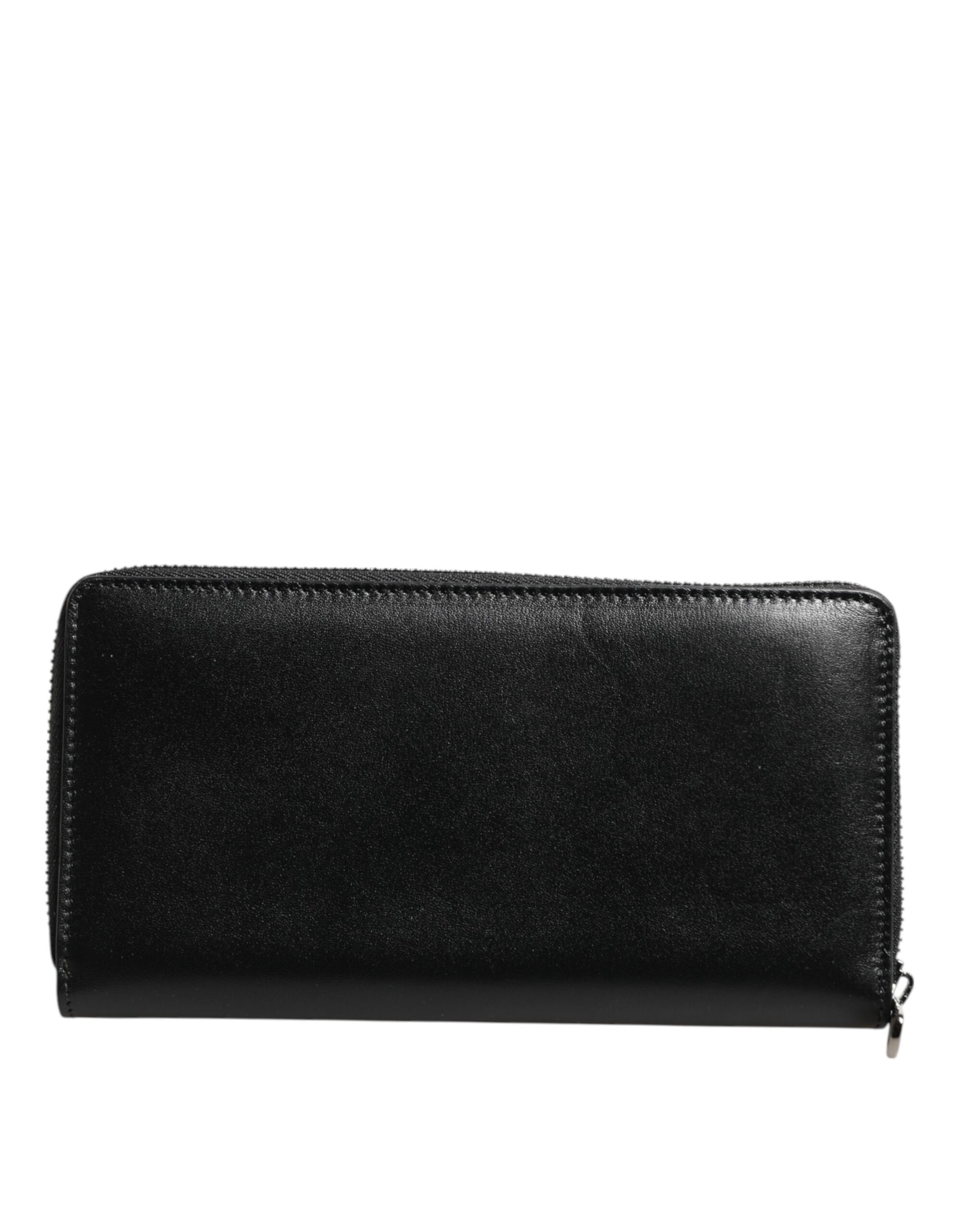 Cardholder Wallet by Dolce & Gabbana for men in caiman & calf leather black showcases a refined silhouette, artfully detailed with the signature style of the Caiman Calf Leather Cardholder Wallet and functional card-organization zip-around coin-purse.