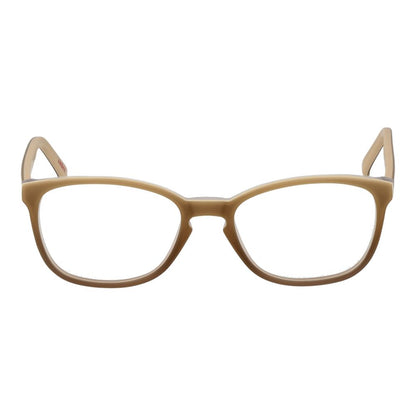 Eyeglasses Frames by Andy Wolf for unisex in acetate beige features an refined silhouette, showcasing the refined beige coloured frame and sophisticated full-frame frame design.