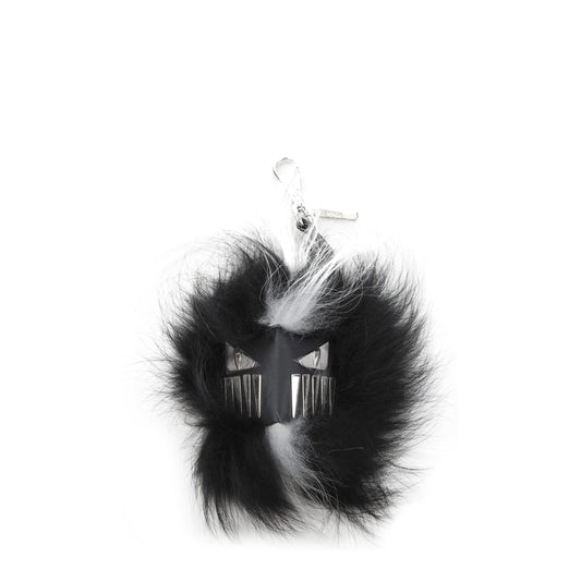 Necklace by Fendi for unisex in polyester & fox fur black & silver, showcasing a exquisite that perfectly embodies the exquisite elegance of the Unisex Leather & Fur Necklace collection.