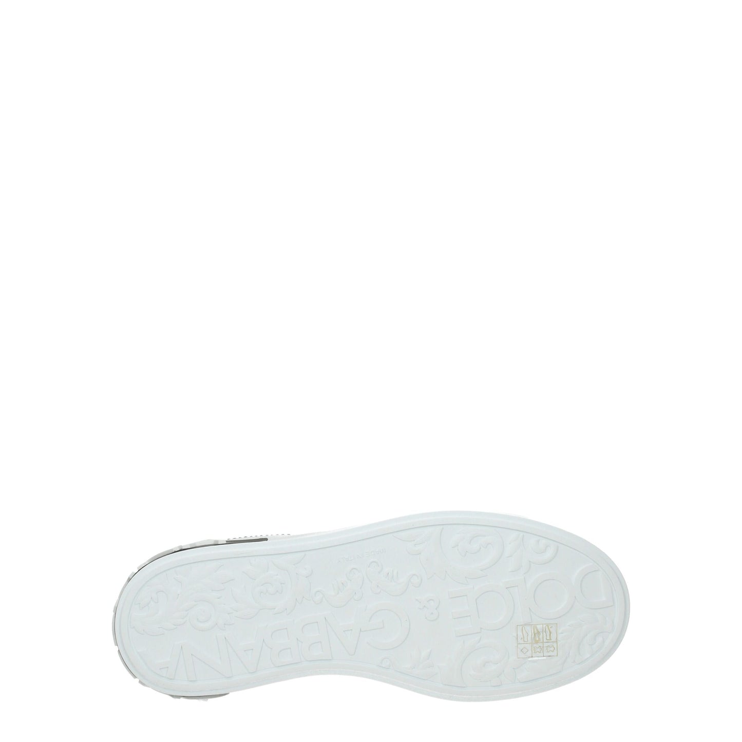 Sneakers by Dolce & Gabbana for women in leather & rubber silver & white features an fashionable silhouette, showcasing the premium Women's Low Top Leather & Rubber Sneakers in a fashionable low-top style that offers a fashionable finish for refined style.