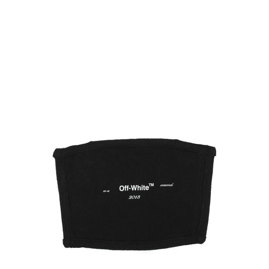 Face Mask by Off-White for men in polyester black & white features a artisanal design from the Cotton Face Mask collection, showcasing artisanal detailing for a refined finish.