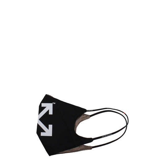 Face Mask by Off-White for men in leather black & white showcases a versatile silhouette, artfully capturing the refined essence of the versatile Cotton Face Mask design for a sophisticated finish.