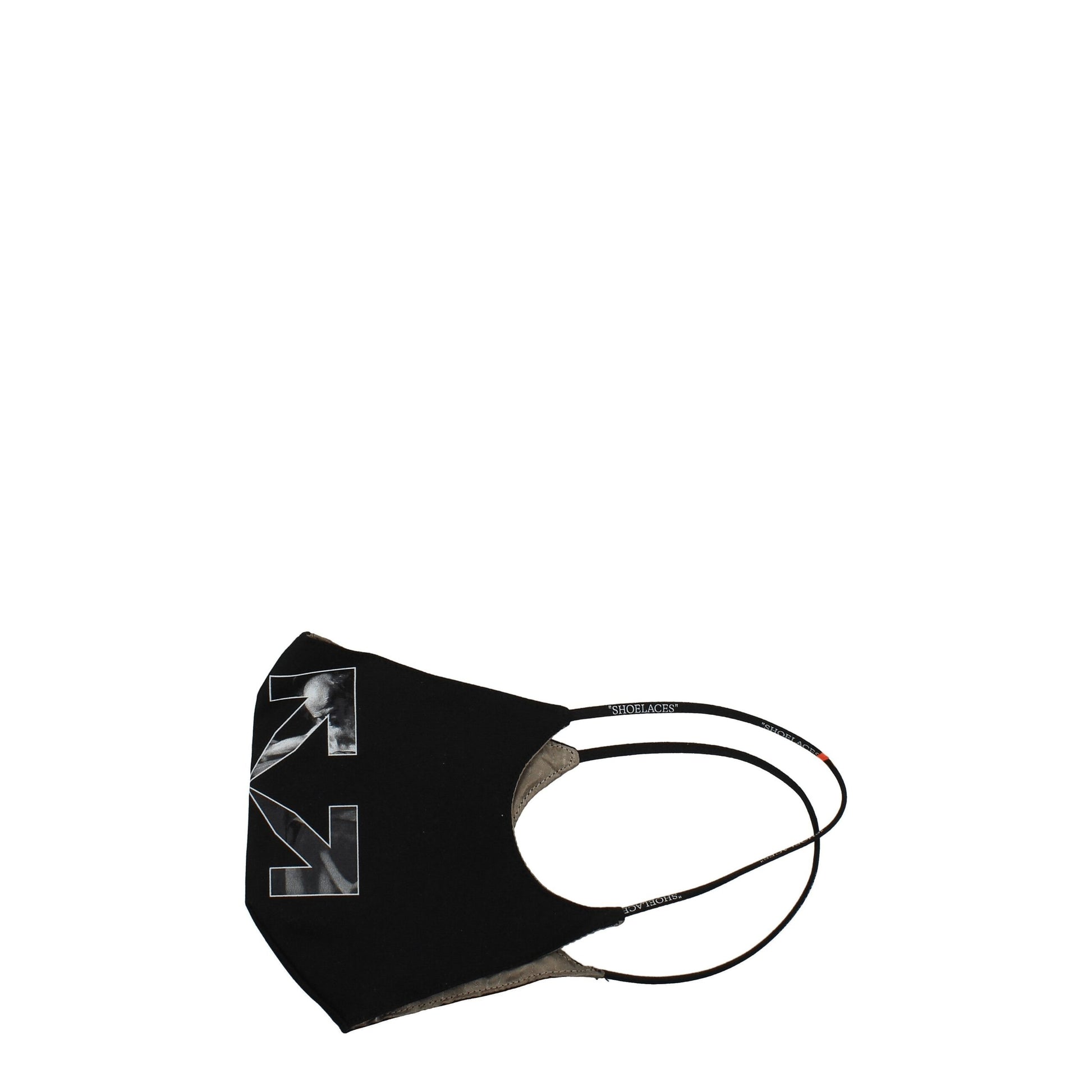 Face Mask by Off-White for men in leather black & white showcases a artisanal-chic finish, embodying the sophisticated aesthetic of the Cotton Face Mask with a artisanal-chic design.
