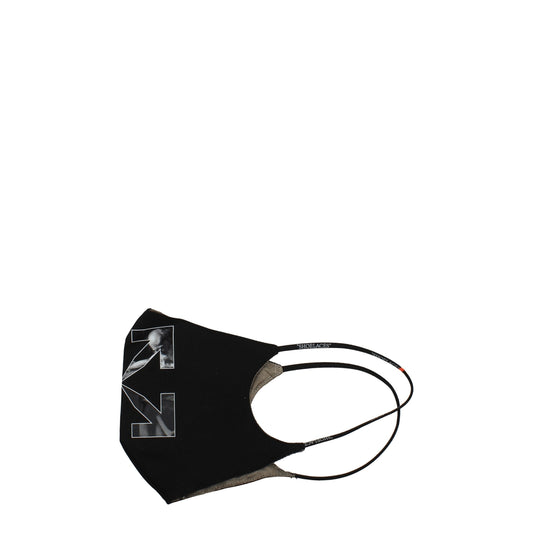 Face Mask by Off-White for men in leather black & white showcases a artisanal-chic finish, embodying the sophisticated aesthetic of the Cotton Face Mask with a artisanal-chic design.