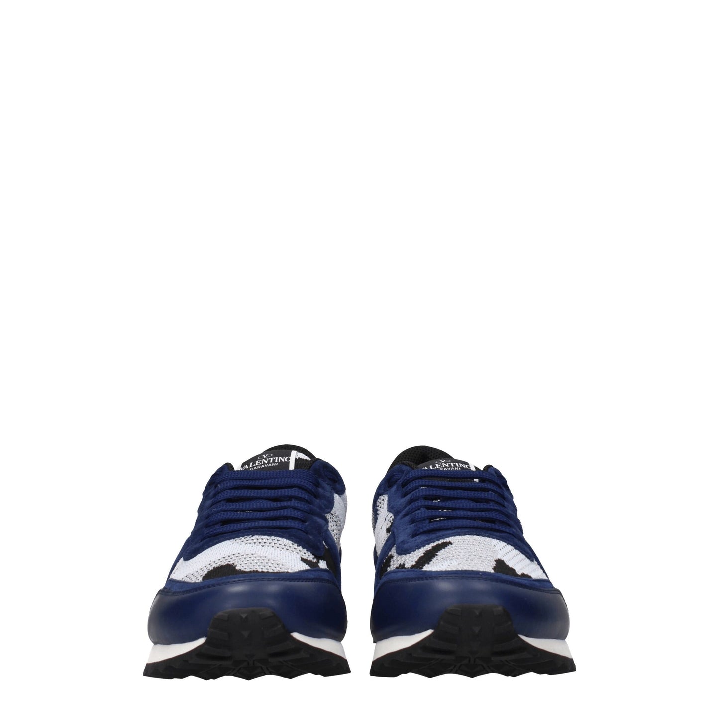 Sneakers by Valentino Garavani for men in leather blue, gray & silver features a chic design, perfectly showcasing the chic athletic style of this Men's Athletic Leather Sneakers.
