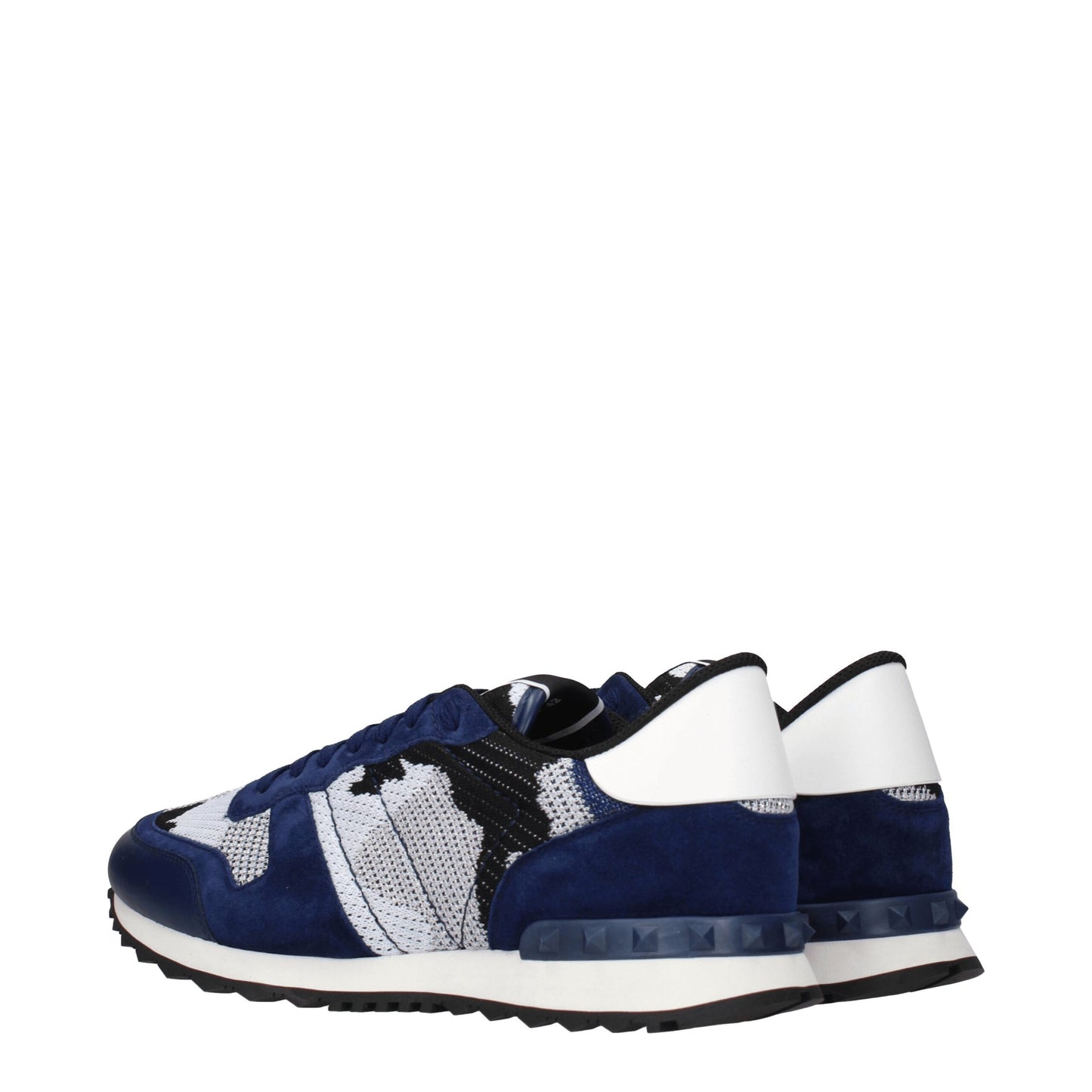 Sneakers by Valentino Garavani for men in leather blue, gray & silver features an timeless silhouette from the Men's Athletic Leather Sneakers collection, showcasing a signature athletic style with an timeless finish.