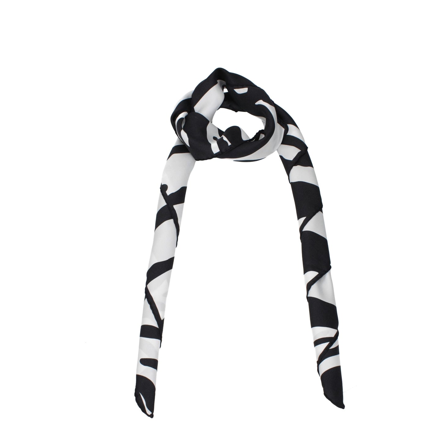 Scarf by Dolce & Gabbana for women in silk black features a snug silhouette, perfectly showcasing the elegant drape and premium finish of the Silk Scarf.