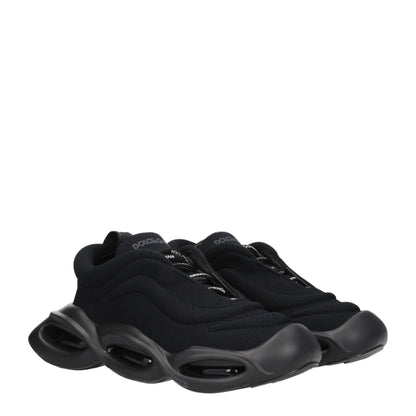 Sneakers by Dolce & Gabbana for men in rubber & fabric black features an fashionable silhouette, showcasing the premium Men's Chunky Rubber & Fabric Sneakers in a fashionable chunky style that offers a fashionable finish for refined style.