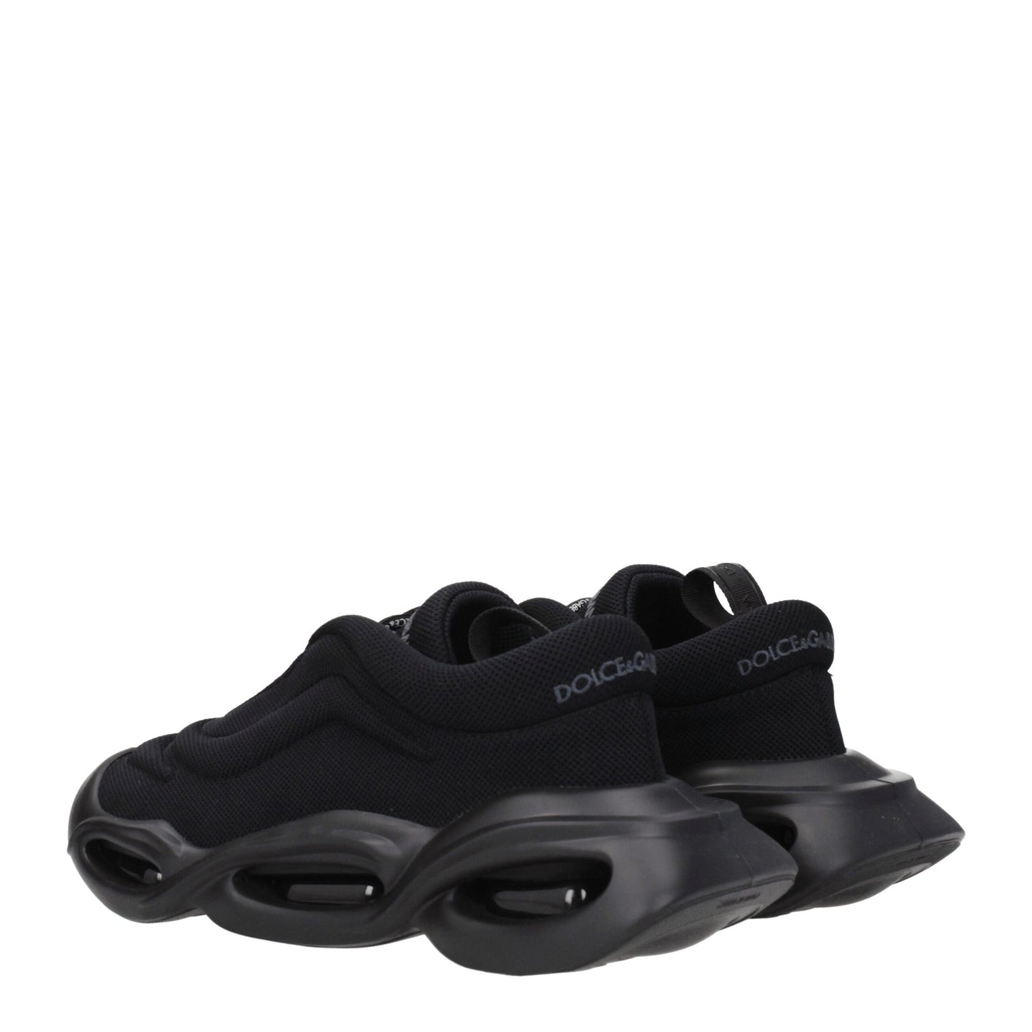 Sneakers by Dolce & Gabbana for men in rubber & fabric black features an versatile design from the Men's Chunky Rubber & Fabric Sneakers collection, highlighting a versatile chunky style for a premium, high-fashion look.